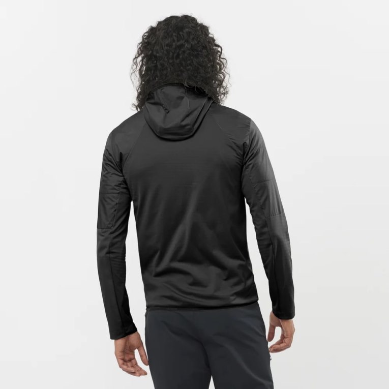 Black Salomon Outline All Season Hybrid Men's Jackets | IE NW1536